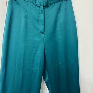 Missguided Silk Teal Women's Pants